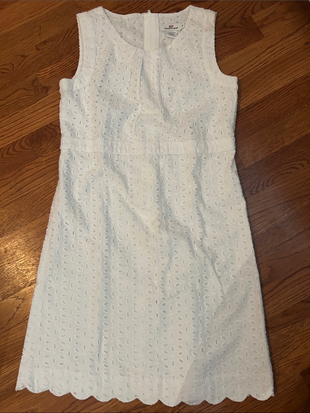 Vineyard Vines White Eyelet Sleeveless Cotton Dress